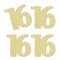 Big Dot of Happiness Gold Glitter 16 - No-Mess Real Gold Glitter Cut-Out Numbers - 16th Birthday Party Confetti - Set of 24